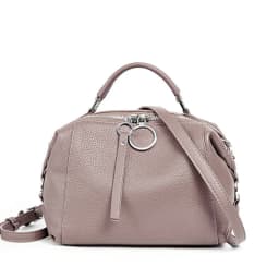 Zency Fashion Black Designer Shoulder Bag For Women 100% Genuine Leather Handbag Medium Size For Daily Life With Two Straps