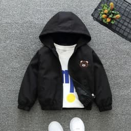 Fashion Dogs Baby Boys Jackets Casual Hooded Zipper Kids Windbreaker Coat Cartoon Boys Outerwear 1 2 3 4 5 6 Years Kids Clothes