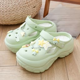 Women's Summer Beach Clogs with Adorable Cartoon Accents, Breathable Hollow Out Design, Lightweight and Comfy for Casual Wear