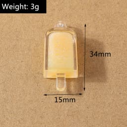 10pcs 34*15mm Resin 3D Simulation Ice Cream Charms Pendant for Earrings Necklace DIY Jewelry Making Accessories Supplies