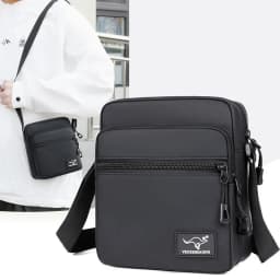 Brand Men Single Shoulder Backpack With Multiple Pockets Zipper Crossbody Foreskin Film Minimalist Mini Phone Single ShoulderBag