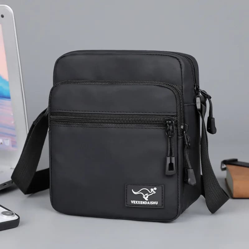 Brand Men Single Shoulder Backpack With Multiple Pockets Zipper Crossbody Foreskin Film Minimalist Mini Phone Single ShoulderBag