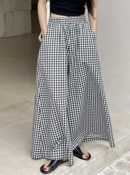 Womens Plaid Casual Fashion Elegant Japanese Korean European and American Autumn and Winter Pants