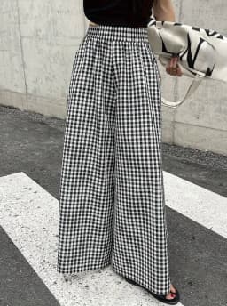 Womens Plaid Casual Fashion Elegant Japanese Korean European and American Autumn and Winter Pants