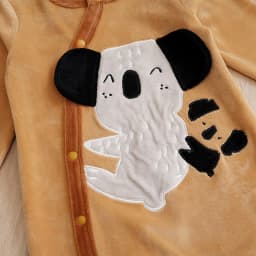 Infant's koala Print 0-18 months Bodysuit Autumn/winter plush and heavy Comfy Long Sleeve Onesies, Baby Boy's Clothing, As Gift