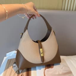 Contrasting color niche design dumpling bag versatile commuter portable shoulder crossbody bag handbag
