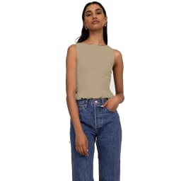 Yk2 Clothes Women Summer Frill Smocked Vest Sleeveless Shirred Ruffle Tank Top Slim Fit Elastic Tee Crop Tops