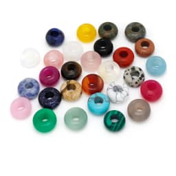 10Pcs Natural Crystal Agate Stone Big Hole Beads Abacus Spacer Beads Crafts Supplies for Jewelry Making DIY Bracelet Accessories