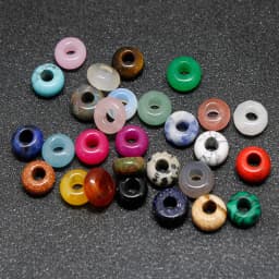 10Pcs Natural Crystal Agate Stone Big Hole Beads Abacus Spacer Beads Crafts Supplies for Jewelry Making DIY Bracelet Accessories