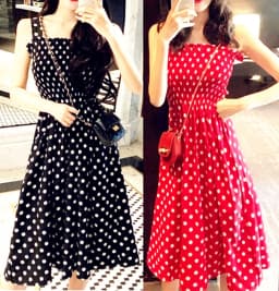 Summer Befree Beach Long Vintage Dots Casual Ruffles Elegant Maxi Strap Camis Silky 5XL Dress Vestidos Sexy Women