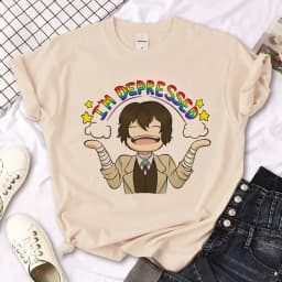 Dazai T-shirts Women Funny Streetwear Summer T Shirt Girl Designer Japanese Clothes Aesthetic Clothes