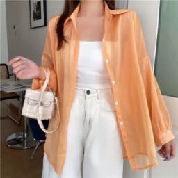 Rimcoy 2024 Summer Sunscreen Shirt for Women All Match Thin Chiffon Blouse Woman Korean Harajuku See Through Loose Shirts Female