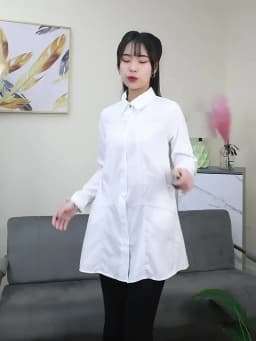 White Shirt Chemises Femmes Loose Type Elegant Blouses Mid-length Style Plus Size Women Clothes Long Sleeve Blouse Shirts