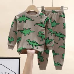 0 1 2 3 4years Baby Long Sleeve Suit Cartoon Printed Kids Home Clothes Pajamas Set Toddler Costume Cotton Children's Wear Pjs
