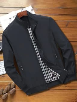 Men's Spring and Autumn New Casual Jacket 2024 New Solid Color Trend Business Casual Commuter Easiest for Match Coat Fashion Sta