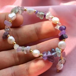 100% Natural Freshwater Pearl & Purple Crystal 14K Gold Filled Female Charm Bracelet Jewelry For Women Christmas Gifts No Fade