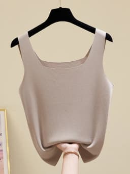 Summer Off Shoulder Tank Tops Women Fitness Short Camis Vest Female Knitted Sexy Square Collar Solid Crop Tops