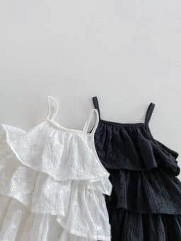 Korea Fashion Baby Girls Camisole Romepr Princess Cotton Sling Infant Bodysuit Dress Baby Outfit 0-2 Years Old