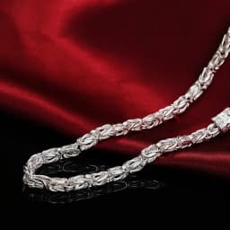 Fashion Classic 925 Sterling Silver 6MM Geometry Chain Necklace Bracelet for Man Party Wedding Jewelry Set Fine Christmas Gifts