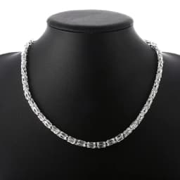 Fashion Classic 925 Sterling Silver 6MM Geometry Chain Necklace Bracelet for Man Party Wedding Jewelry Set Fine Christmas Gifts