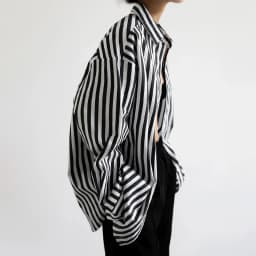 Women Shirt Black and White Striped Button Down Long Sleeve Oversize Boyfriend Blouse Tops blusas para mujer Outfit