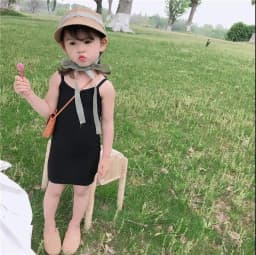 Kids Girl Clothes Summer New Sling Dress Slim Style Dresses Sweet and lovely Daily Casual Clothing for Child Girl