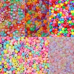 1000pcs 6x9mm Multi-Colored Large Hole Pony Beads DIY Jewelry Making Supplies For Kids Crafts Keychains Friendship Bracelet Bead