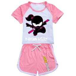 Ninja Kidz Kids Clothes Cotton Sport Tracksuits T-shirts Sweatshirt Suit Cartoon Pattern Set Teenager Baby Boys Girls Clothing