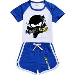 Ninja Kidz Kids Clothes Cotton Sport Tracksuits T-shirts Sweatshirt Suit Cartoon Pattern Set Teenager Baby Boys Girls Clothing