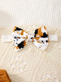 Baby Girl Summer Two-Piece Set Cute Casual one Shoulder Buckle Bow Short Skirt Set Headband Two-Piece Set