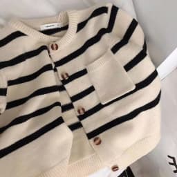 Fashion Striped Kids Sweater Boys Single Breasted Knit Coat Girls Soft Loose O-Neck Knitted Cardigan