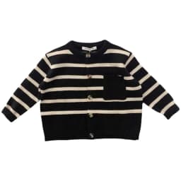 Fashion Striped Kids Sweater Boys Single Breasted Knit Coat Girls Soft Loose O-Neck Knitted Cardigan