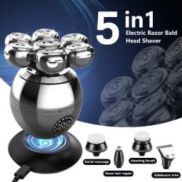 Electric Shaver 7D Floating Cutter Head Base Charging Portable Men Beard Trimmer Clipper Rechargeable Bald Head Electric Razor