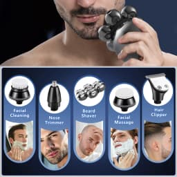 Electric Shaver 7D Floating Cutter Head Base Charging Portable Men Beard Trimmer Clipper Rechargeable Bald Head Electric Razor