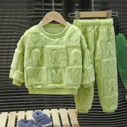 Children's Pajama Set Warm Autumn Winter Sleepwear for Kids Boys Girls Thickened Homewear Plush Baby Clothes Set 1-10years