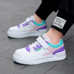 Children's sports shoes waterproof student casual shoes girls flat bottomed leather board shoes boys running shoes