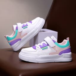 Children's sports shoes waterproof student casual shoes girls flat bottomed leather board shoes boys running shoes