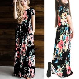 Summer Mommy and Me Family Matching Mother Daughter Flower Dresses Clothes Mom Dress Kids Child Outfits Mum Baby Girl Clothing