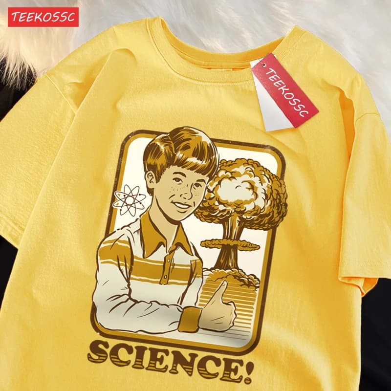 Science Variant Explosion Laboratory T-Shirts Men Harajuku Breathable Tshirts Oversized Loose Tshirts Fashion Cotton Tee Clothes