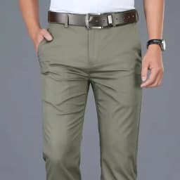 Men's Classic Stretch Casual Pants Business Office Straight Male Pants Brand Clothing Fashion Soft Cozy Trousers Solid Color