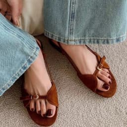 Women's Fashion Sandals New Summer Round Head Soft Frosted Open Toe Hollow Belt Buckle Flats