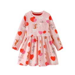 Jumping Meters 2-7 Princess Girls Dresses Fairy Tale Cotton Long Sleeve Children's Clothes Party Fashion Kids Frocks