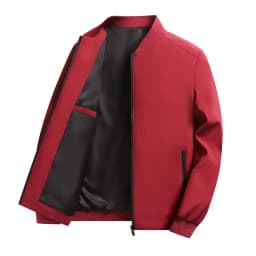 Business Casual Men's Jacket Coats Collar Zipper Simple Middle-Aged Elderly Men Dad clothes Office Outerwear men