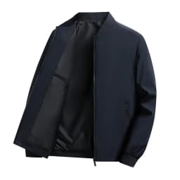 Business Casual Men's Jacket Coats Collar Zipper Simple Middle-Aged Elderly Men Dad clothes Office Outerwear men