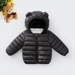 Winter Baby Children Coats Down Cotton Jackets For Toddler Boys Kids Warm Outerwear Cartoon Ears Baby Girls Hooded Down Jacket