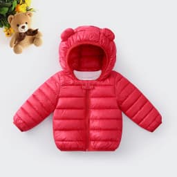 Winter Baby Children Coats Down Cotton Jackets For Toddler Boys Kids Warm Outerwear Cartoon Ears Baby Girls Hooded Down Jacket