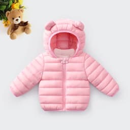 Winter Baby Children Coats Down Cotton Jackets For Toddler Boys Kids Warm Outerwear Cartoon Ears Baby Girls Hooded Down Jacket