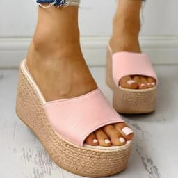 2024 New Summer Women's Sandals Peep-Toe Shoes Woman High-Heeled Platfroms Slides Women Casual Wedges for Women High Sandals
