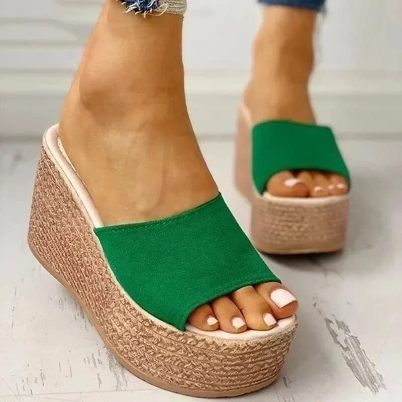2024 New Summer Women's Sandals Peep-Toe Shoes Woman High-Heeled Platfroms Slides Women Casual Wedges for Women High Sandals