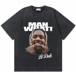 Washed Vintage Rapper Lil Durk Healing Tour T-shirt Men Women Hip Hop Fashion Oversized Tshirt Male Casual 100% Cotton T Shirts